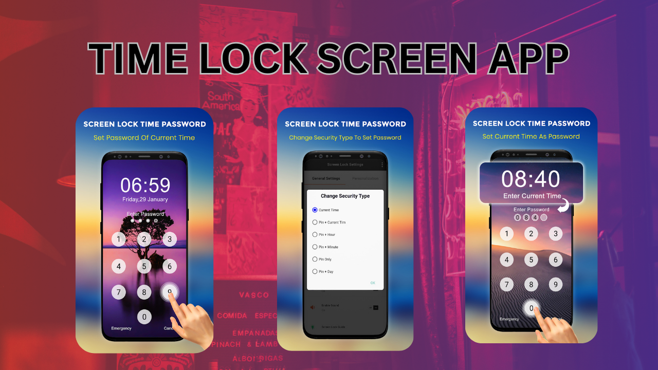 TIME LOCK SCREEN APP